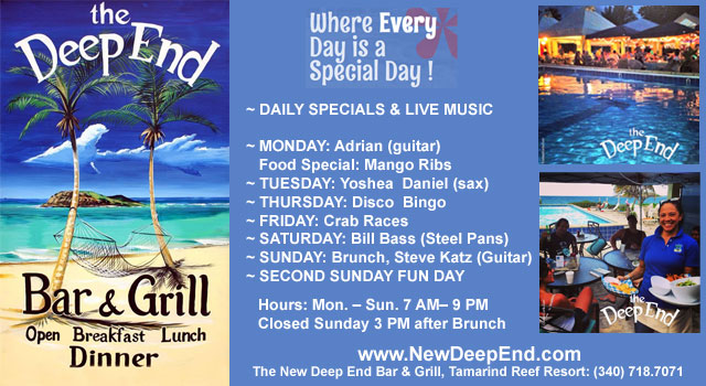 Deep End Bar and Grill on St. Croix.