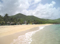 Sandy beach at Gentle Winds, St. Croix