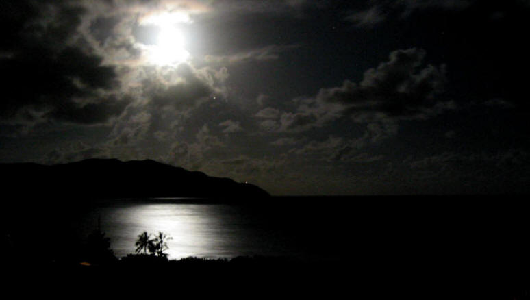 Full Moon over Cane Bay on St. Croix, US Virgin Islands